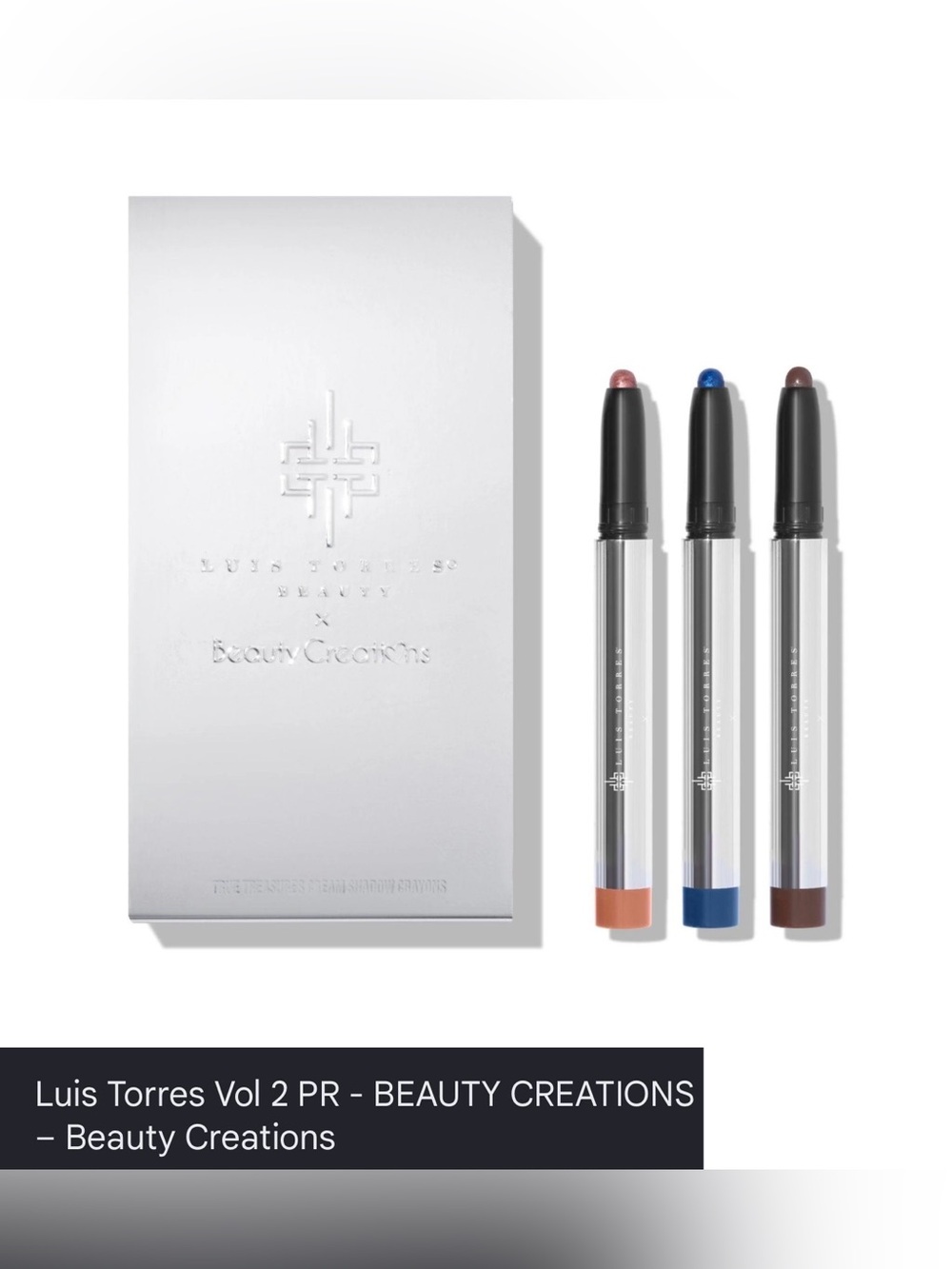 NWT Beauty Creations Luis Torres Vol 2 PR Eyeshadow Sticks - Bronze, Blue, Brown